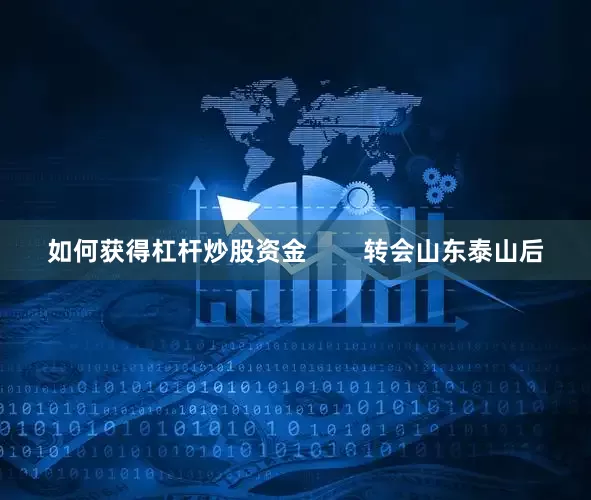 如何获得杠杆炒股资金        转会山东泰山后