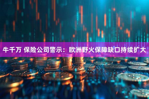 牛千万 保险公司警示：欧洲野火保障缺口持续扩大